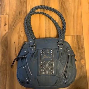 Blue leather GUESS bag. Never used!